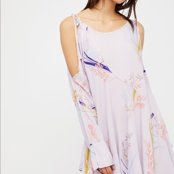 NEW FREE PEOPLE Cold Shoulder Tunic Mini Dress XS - Picture 3 of 4